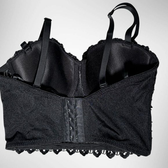 Windsor Black Lace Bustier Bra w/ Removable Straps | XS - Picture 5 of 13